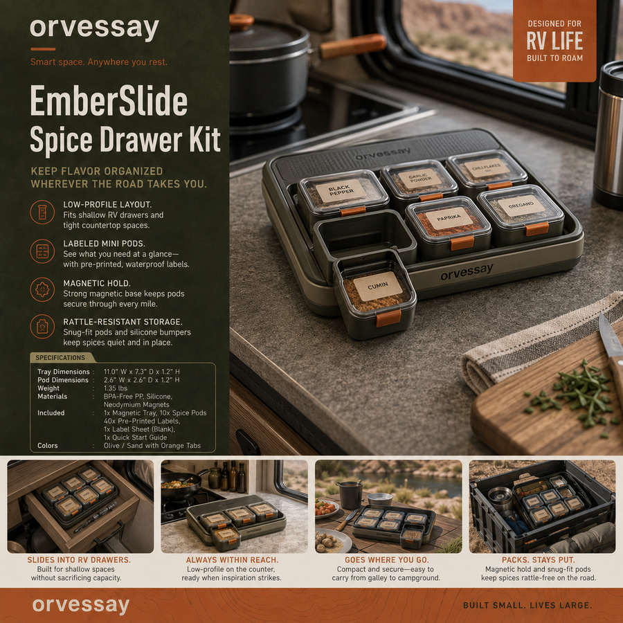 Orvessay™ EmberSlide Spice Drawer Kit